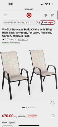 Vingli sedie patio - vingli,