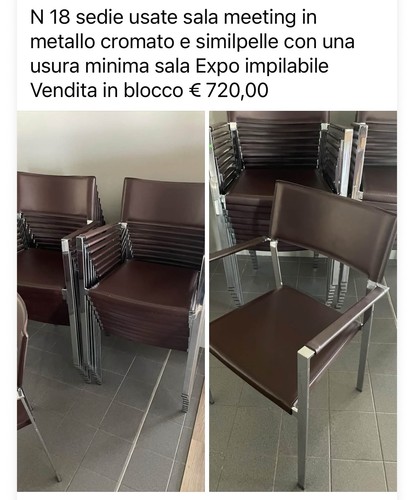 Sedie expo impilabili con - 18,