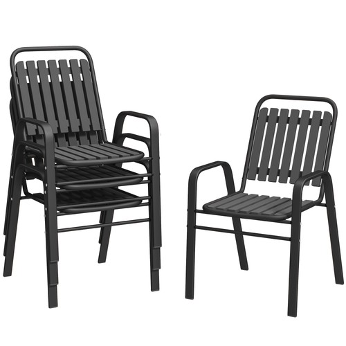 Outsunny set sedie - 4, per